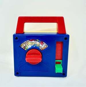 Wind-Up Musical Radio Fisher Price plays song Toyland works well vintage 1981